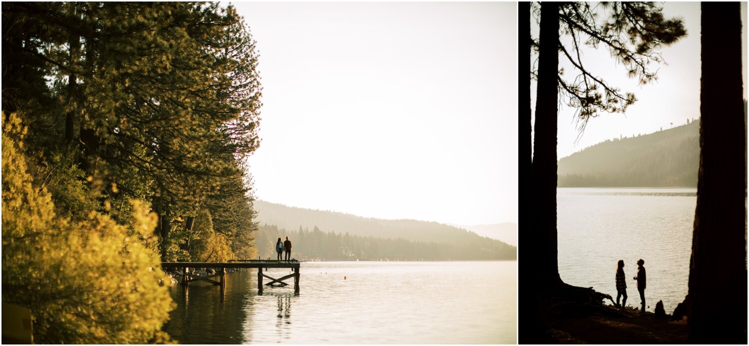 married couple enjoying a day at lake tahoe before their elopement